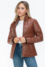 Load image into Gallery viewer, Snobbish Pocketed Zip Up Turtleneck Puffer Jacket

