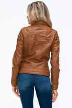 Load image into Gallery viewer, YMI Faux Layered Double-Zipper Jacket with Fuzzy Hood
