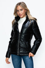 Load image into Gallery viewer, How Dare U Pocketed Zip Up Puffer Jacket with Removable Hood
