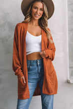 Load image into Gallery viewer, Open Front Textured Cardigan with Pockets
