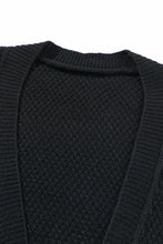 Load image into Gallery viewer, Floral Applique Drop Shoulder Open Front Cardigan
