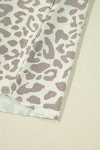 Load image into Gallery viewer, Leopard Ribbed Patchwork Drawstring Hoodie
