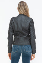 Load image into Gallery viewer, Snobbish PU Leather Biker Jacket with Side Zip Pockets
