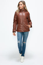 Load image into Gallery viewer, How Dare U Pocketed Zip Up Puffer Jacket with Removable Hood
