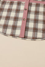 Load image into Gallery viewer, Pocketed Plaid Collared Neck Shacket
