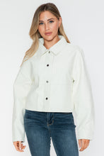 Load image into Gallery viewer, Snobbish Snap Down Long Sleeve PU Leather Jacket

