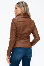 Load image into Gallery viewer, YMI Removable Faux Layered Multi-Pocket Jacket with Fuzzy Hood
