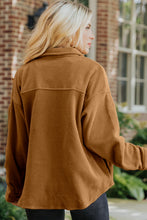 Load image into Gallery viewer, Collared Neck Long Sleeve Fleece Shacket
