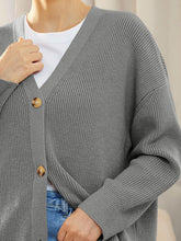 Load image into Gallery viewer, Button Down V-Neck Long Sleeve Cardigan
