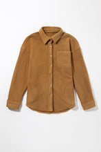 Load image into Gallery viewer, Collared Neck Long Sleeve Fleece Shacket
