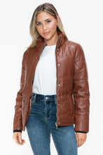 Load image into Gallery viewer, Snobbish Pocketed Zip Up Turtleneck Puffer Jacket
