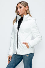 Load image into Gallery viewer, How Dare U Pocketed Zip Up Puffer Jacket with Removable Hood
