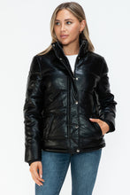 Load image into Gallery viewer, YMI Pocketed Zip Up Turtleneck Puffer Jacket
