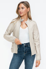 Load image into Gallery viewer, Snobbish PU Leather Biker Jacket with Side Zip Pockets
