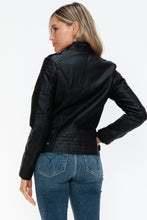 Load image into Gallery viewer, Snobbish PU Leather Biker Jacket with Side Zip Pockets
