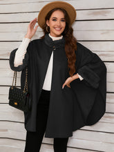 Load image into Gallery viewer, Fuzzy Trim Long Sleeve Poncho
