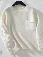 Load image into Gallery viewer, Round Neck Drop Shoulder Sweater
