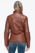 Load image into Gallery viewer, Snobbish Pocketed Zip Up Turtleneck Puffer Jacket

