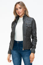 Load image into Gallery viewer, YMI Removable Faux Layered Multi-Pocket Jacket with Fuzzy Hood
