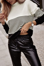 Load image into Gallery viewer, Striped Color Block Long Sleeve Knit Top
