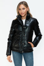 Load image into Gallery viewer, YMI Pocketed Zip Up Turtleneck Puffer Jacket
