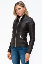Load image into Gallery viewer, YMI Faux Layered Double-Zipper Jacket with Fuzzy Hood
