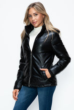 Load image into Gallery viewer, How Dare U Pocketed Zip Up Puffer Jacket with Removable Hood
