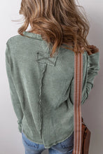 Load image into Gallery viewer, Notched Long Sleeve Top

