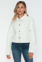 Load image into Gallery viewer, Snobbish Snap Down Long Sleeve PU Leather Jacket

