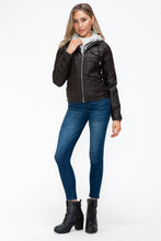 Load image into Gallery viewer, YMI Removable Faux Layered Multi-Pocket Jacket with Fuzzy Hood
