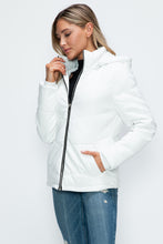 Load image into Gallery viewer, How Dare U Pocketed Zip Up Puffer Jacket with Removable Hood
