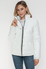 Load image into Gallery viewer, YMI Pocketed Zip Up Turtleneck Puffer Jacket
