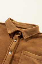 Load image into Gallery viewer, Collared Neck Long Sleeve Fleece Shacket
