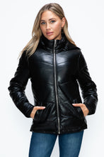 Load image into Gallery viewer, How Dare U Pocketed Zip Up Puffer Jacket with Removable Hood
