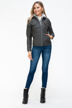 Load image into Gallery viewer, YMI Removable Faux Layered Multi-Pocket Jacket with Fuzzy Hood
