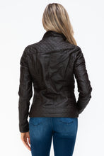 Load image into Gallery viewer, YMI Faux Layered Double-Zipper Jacket with Fuzzy Hood
