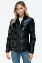 Load image into Gallery viewer, Snobbish Pocketed Zip Up Turtleneck Puffer Jacket
