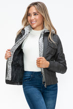 Load image into Gallery viewer, YMI Removable Faux Layered Multi-Pocket Jacket with Fuzzy Hood
