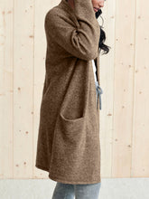 Load image into Gallery viewer, Open Front Long Sleeve Cardigan with Pockets
