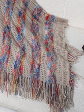 Load image into Gallery viewer, Fringe Contrast Hooded Poncho
