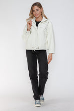 Load image into Gallery viewer, How Dare U Drawstring Hem PU Leather Zip Up Jacket
