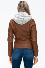 Load image into Gallery viewer, YMI Removable Faux Layered Multi-Pocket Jacket with Fuzzy Hood
