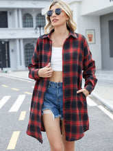 Load image into Gallery viewer, Lovelet Plaid Button Up Collared Neck Shirt
