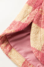 Load image into Gallery viewer, Slit Plaid Collared Neck Shacket
