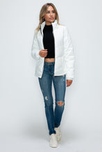Load image into Gallery viewer, How Dare U Pocketed Zip Up Puffer Jacket with Removable Hood
