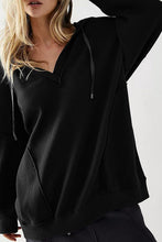 Load image into Gallery viewer, Exposed Seam Drawstring Long Sleeve Hoodie
