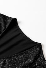 Load image into Gallery viewer, Glitter Surplice Long Sleeve Blouse
