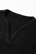 Load image into Gallery viewer, Solid Color Notched Long Sleeve Sweater
