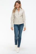 Load image into Gallery viewer, Snobbish PU Leather Biker Jacket with Side Zip Pockets
