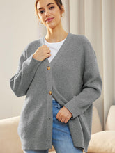 Load image into Gallery viewer, Button Down V-Neck Long Sleeve Cardigan
